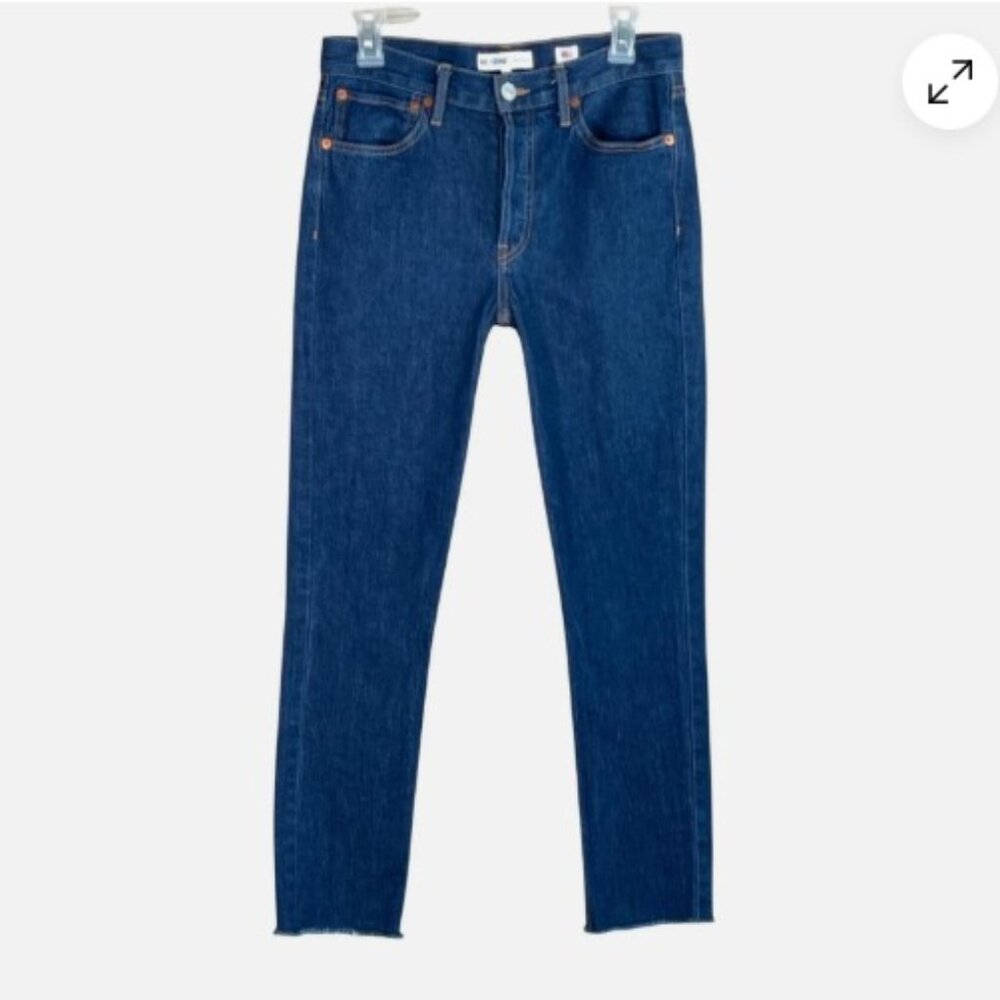 RE / DONE Originals Jeans Women's Straight Skinny Leg Rinse Wash - Size 25
